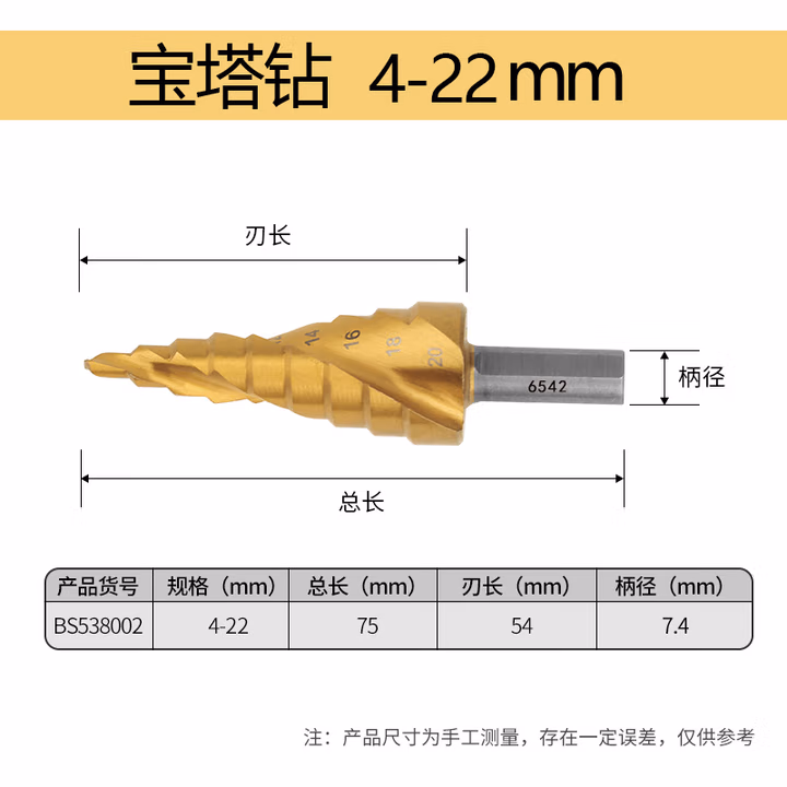 BOSI/波斯 宝塔钻（螺旋槽）4-20mm BS538002