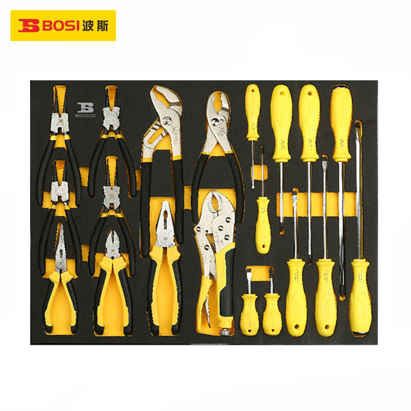 BOSI/波斯 20PC钳子旋具工具托组套(522222C) BS522222C