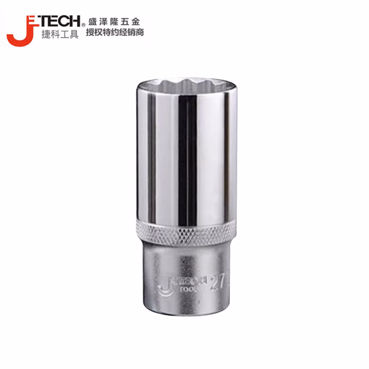 JETECH/捷科 1/2十二角公制镜面长套筒24mm SKD1/2-D24