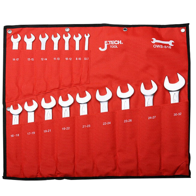 JETECH/捷科 16件套公制双开口呆扳手 OWS-S16