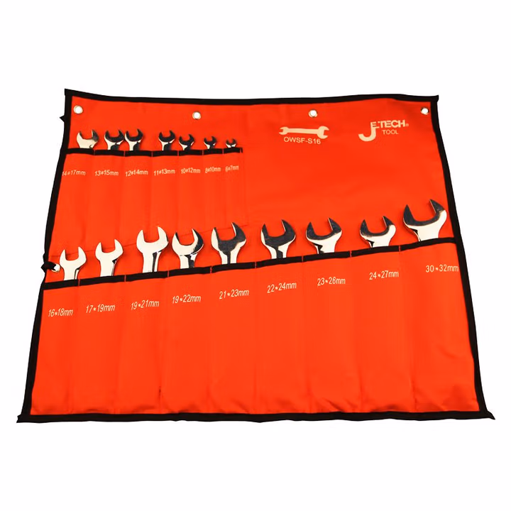 JETECH/捷科 16支装镜抛双开呆扳手套装 OWSF-S16