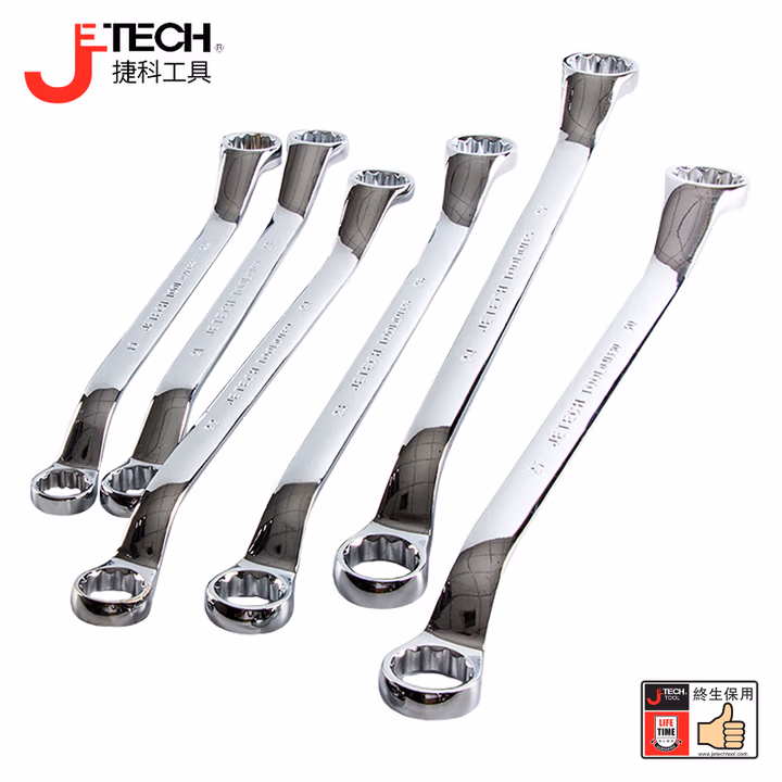 JETECH/捷科 一端8mm一端10mmA级镜抛双梅呆扳手 OFSF8-10