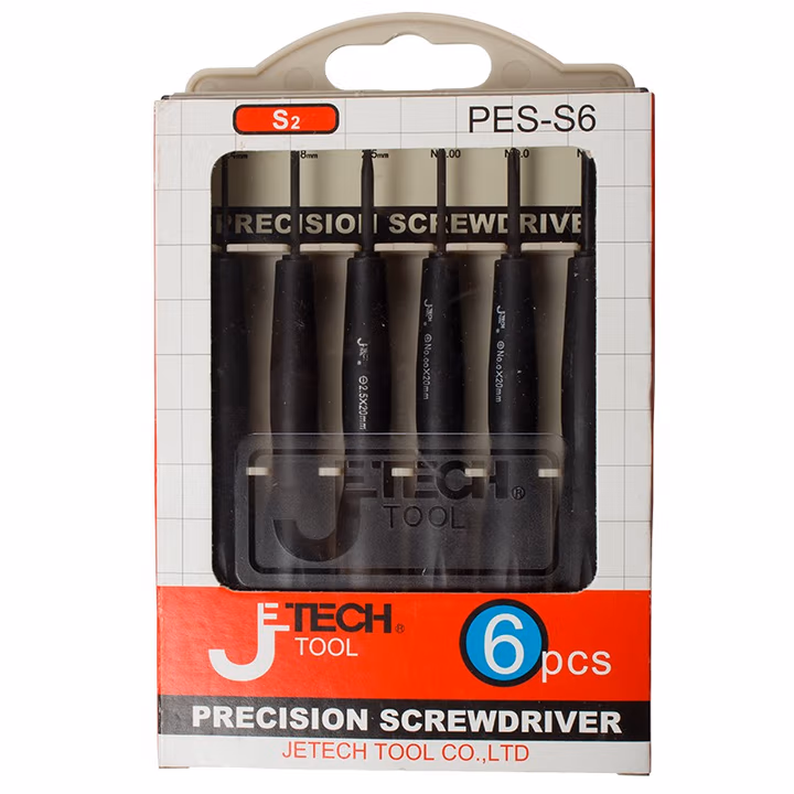 JETECH/捷科 6支套装橡胶弹力精密螺丝批 PES-S6