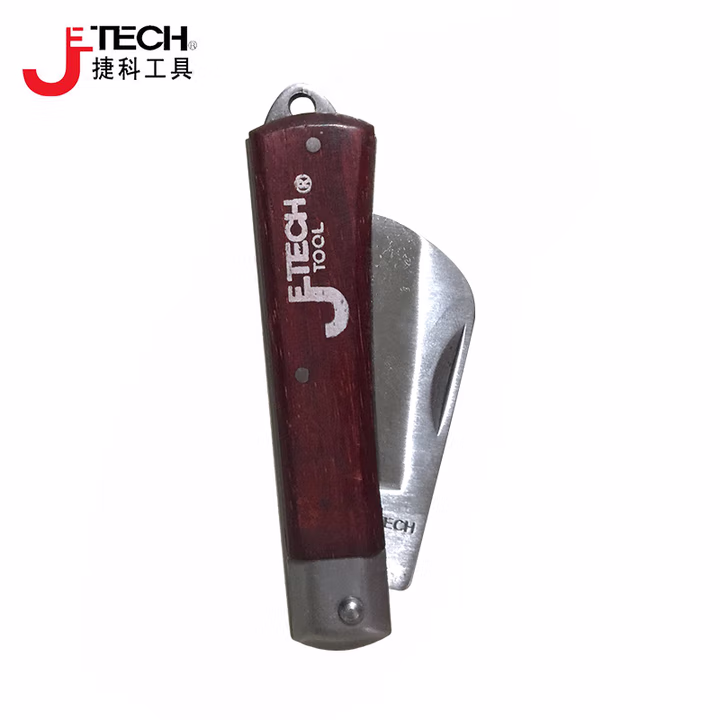 JETECH/捷科 弧刃木柄电工刀 EK-8B