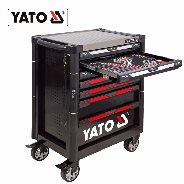 YATO/易尔拓 157件套高档7抽屉工具车托盘组套 YT-55308