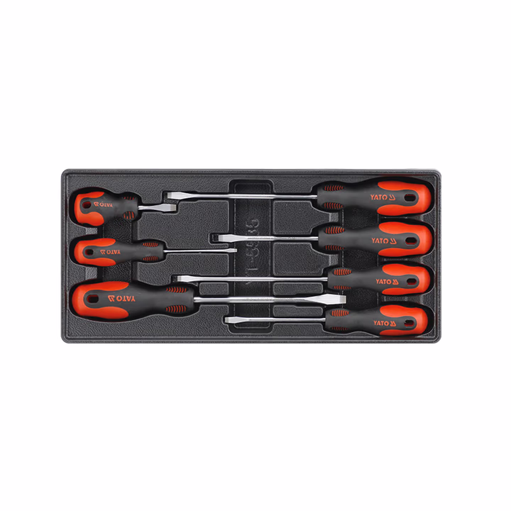 YATO/易尔拓 (-)字螺丝批托盘组套 YT-5535