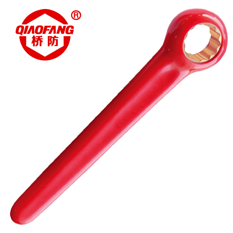 天津桥防/CNFB 防爆绝缘浸塑直柄单头梅花扳手 ALT86403-30