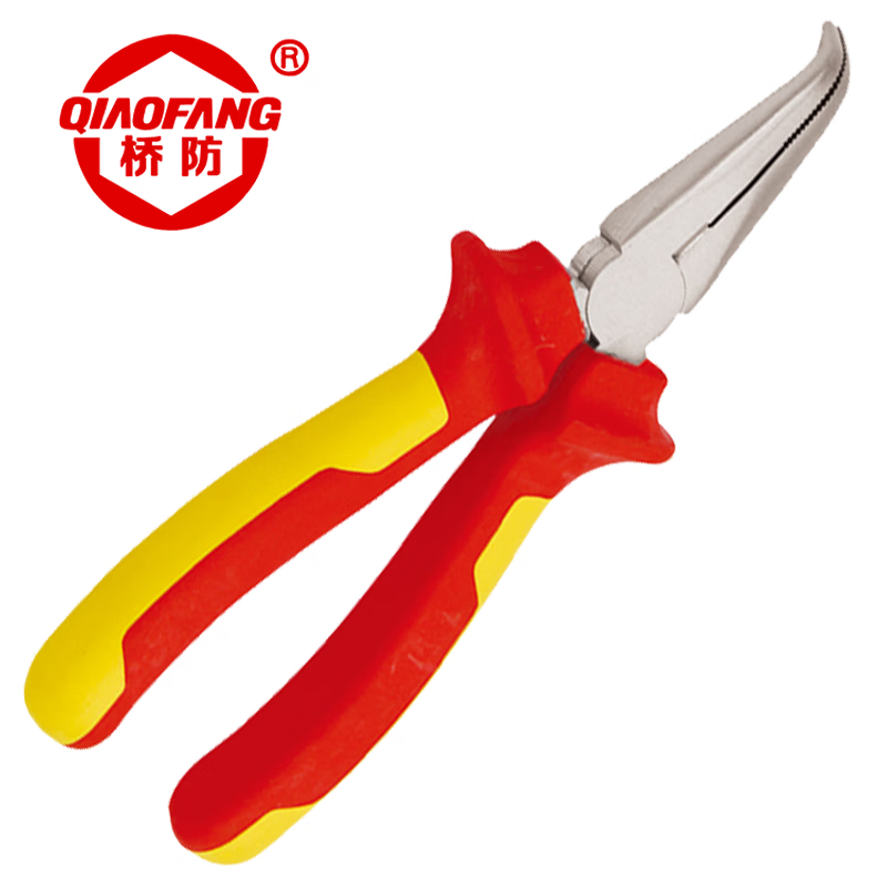 天津桥防/CNFB 绝缘注塑德式弯嘴钳 T87204-1002