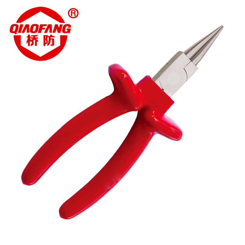 天津桥防/CNFB 绝缘浸塑德式圆嘴钳 T87206A-1002