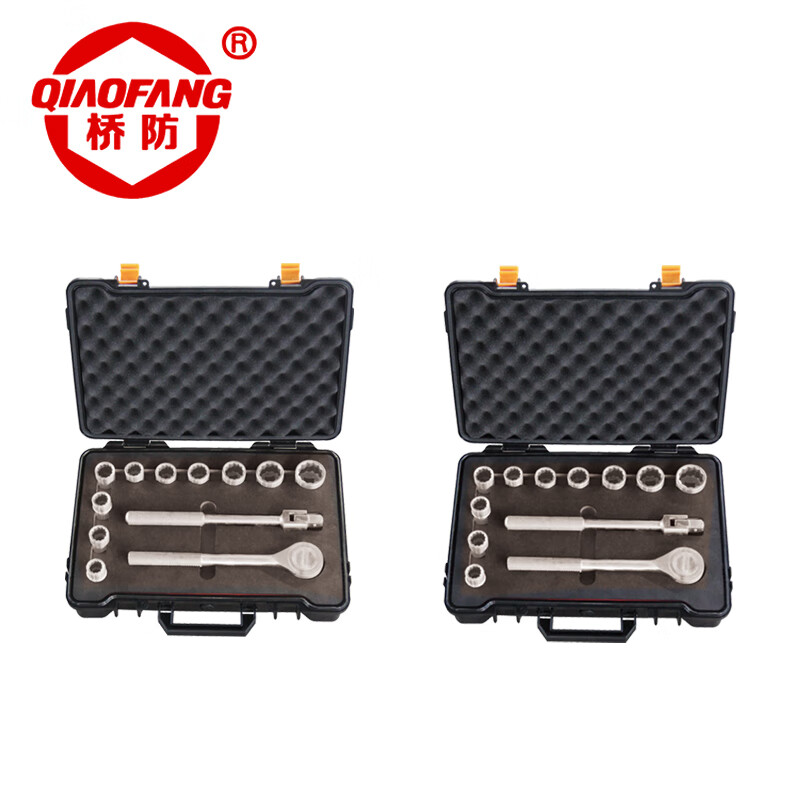 天津桥防/CNFB 不锈钢1/2方13件套盒装套筒 304-T88511-13
