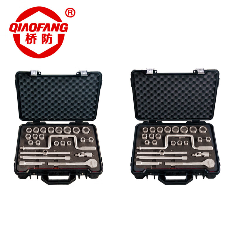 天津桥防/CNFB 不锈钢1/2方24件套盒装套筒 304-T88513-24