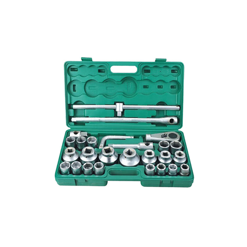 CHANGLU/长鹿 26件19、25mm系列塑盒雾面重型套筒组套（弯杆） 103226