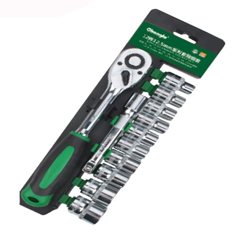 CHANGLU/长鹿 12件12.5MM系列镜面套筒组套(塑夹) 105812