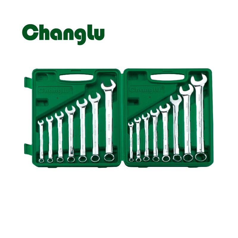 CHANGLU/长鹿 15pcs镜面两用扳手组套(塑盒装8-24mm) 401315