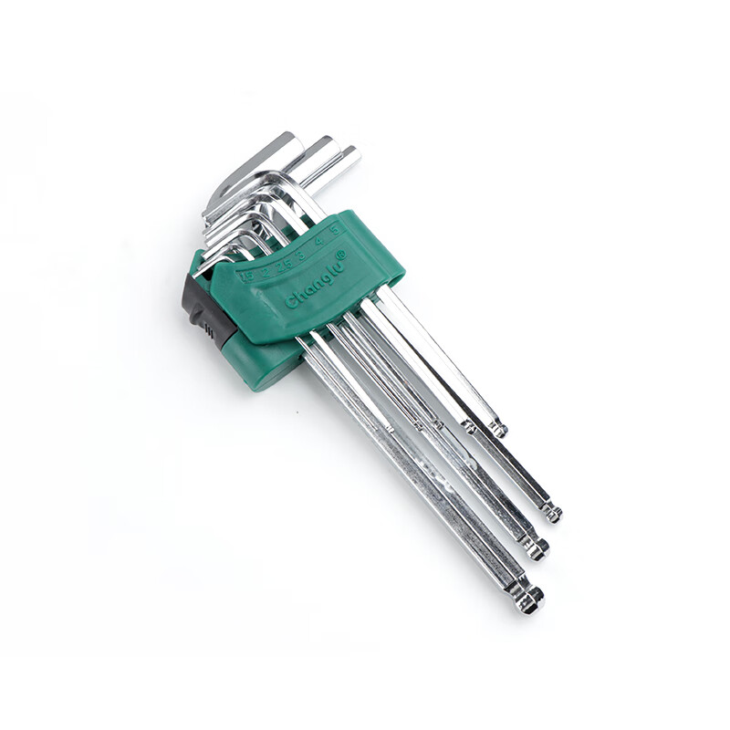 CHANGLU/长鹿 9PCS镜面球形内六角扳手(中长) 402102