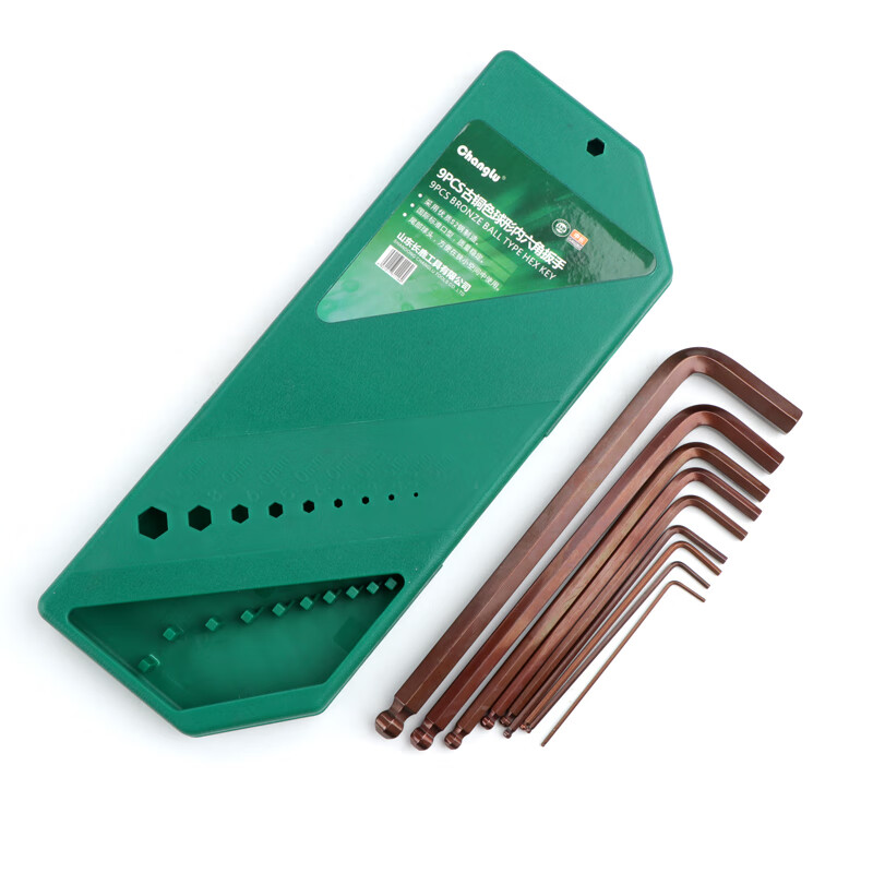 CHANGLU/长鹿 9PCS古铜色球形内六角扳手(中长) 402202