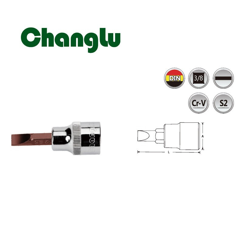 CHANGLU/长鹿 12.5mm系列六花星批套筒(S2钢制作)T30X55mm 501630