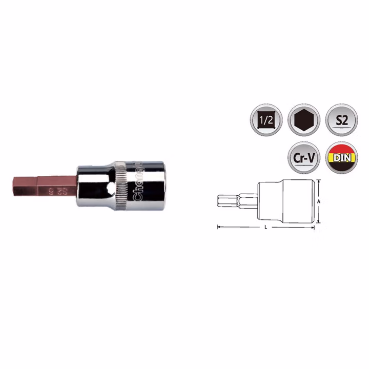 CHANGLU/长鹿 12.5mm系列六角星批套筒(S2钢制作)HW7X55mm 501707