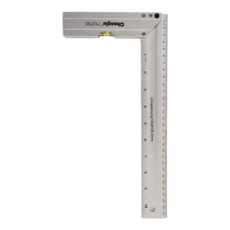 CHANGLU/长鹿 铝合金带水泡角尺300mm 712730