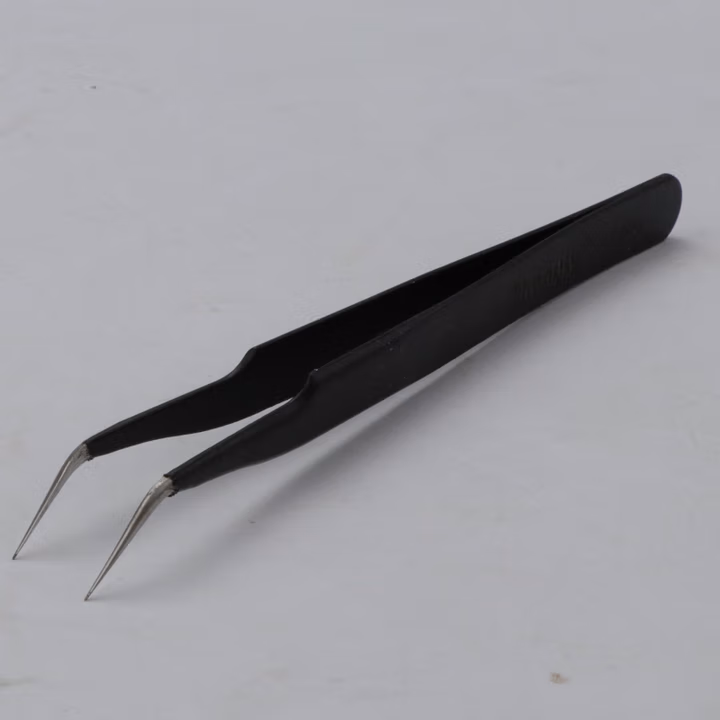 CHANGLU/长鹿 防静电不锈钢弯头镊子 810706