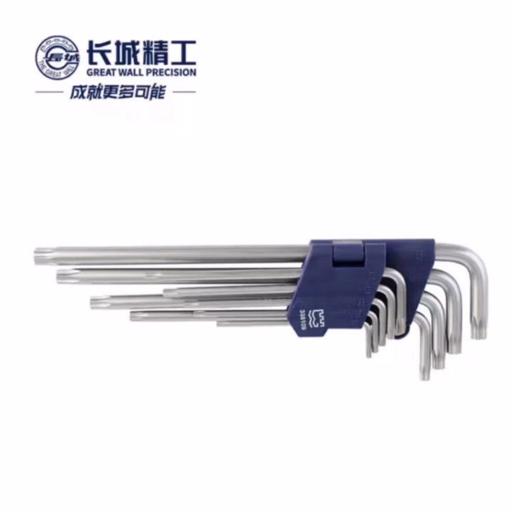 GREATWALL/长城精工 9PCS亚光花型加长内六角扳手组套 338109