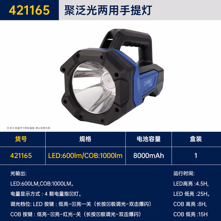 GREATWALL/长城精工 聚泛光两用手提灯 421165