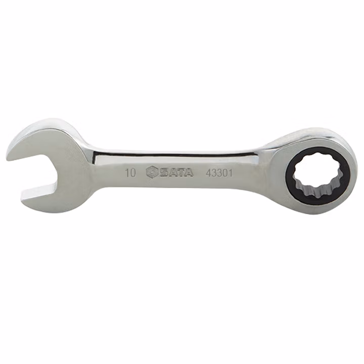 SATA/世达 全抛光两用短快扳17MM 43308