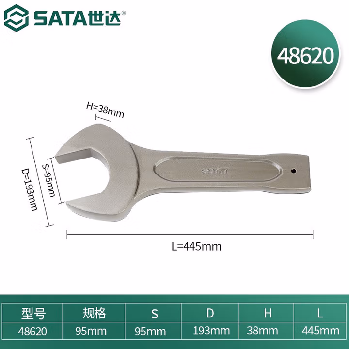 SATA/世达 敲击开口扳手95MM 48620
