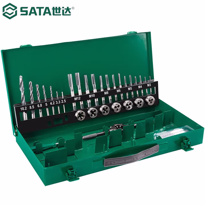 SATA/世达 37件高速钢粗牙丝锥板牙麻花钻组套 50455