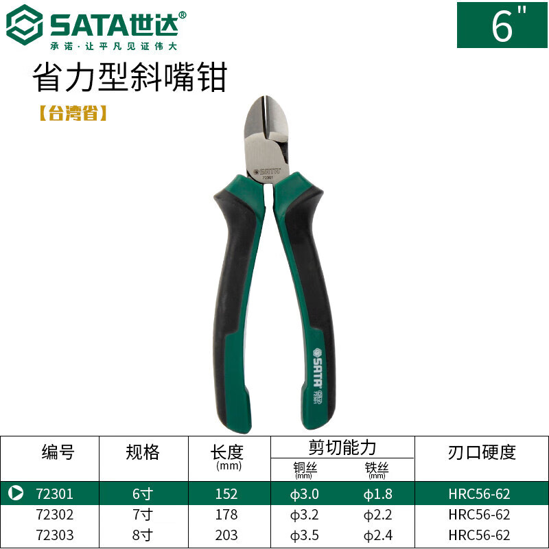 SATA/世达 省力型斜嘴钳6