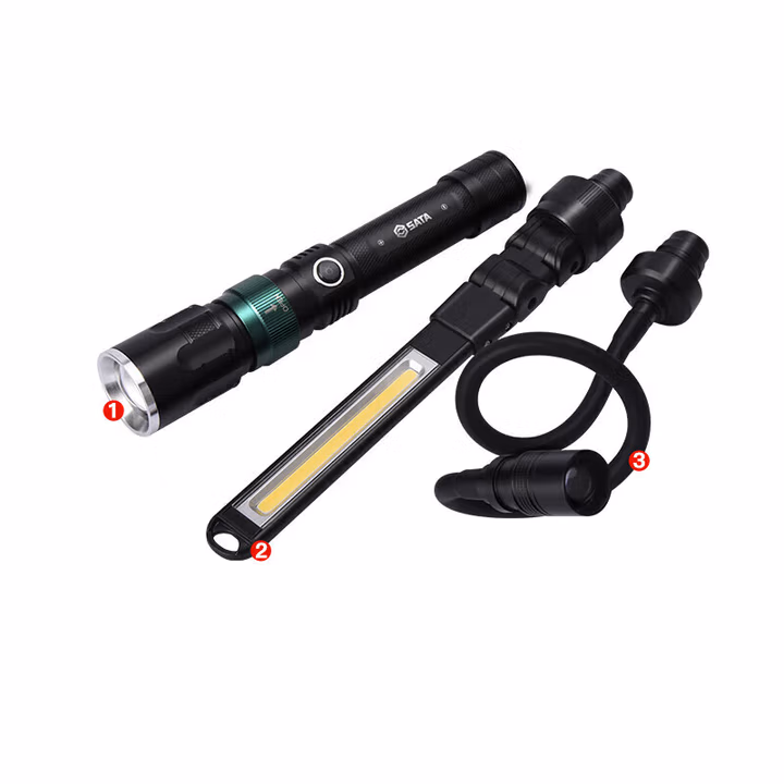 SATA/世达 快接式三合一可换头手电筒 90736