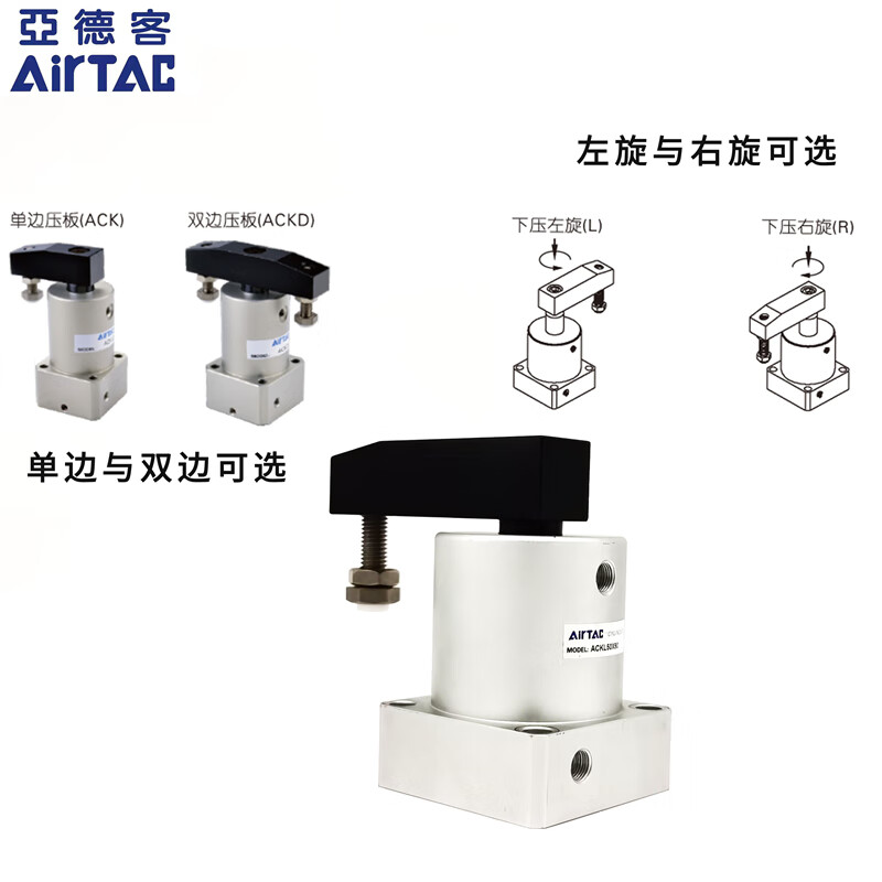 Airtac/亚德客 ACKD系列转角气缸 ACKDL25X90