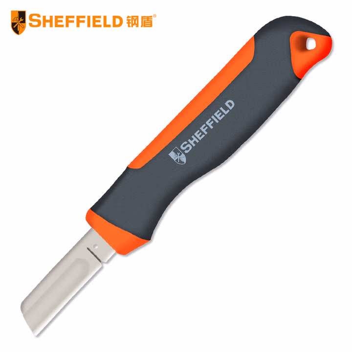 SHEFFIELD/钢盾 塑柄直刃电工刀 S036003