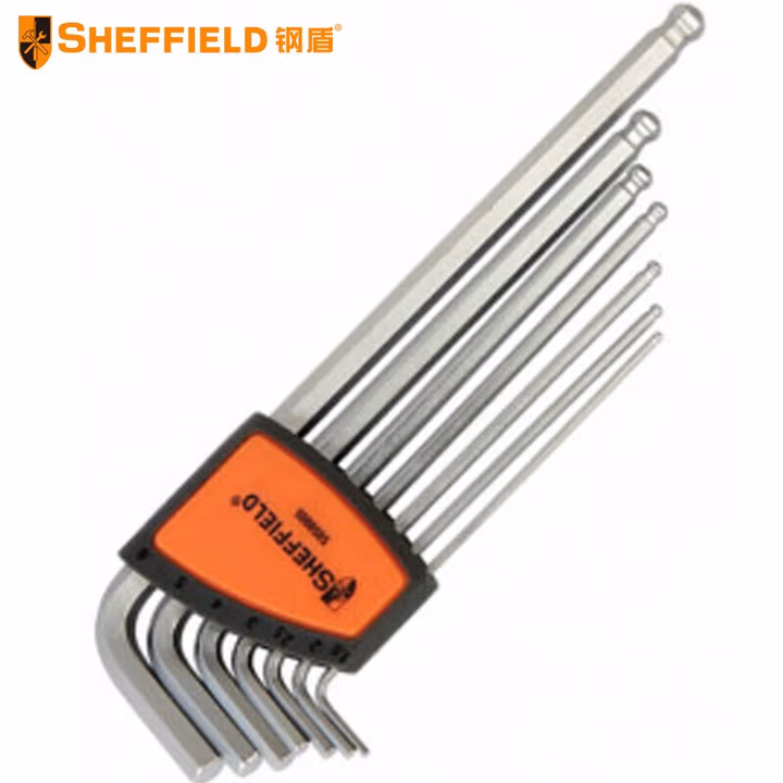 SHEFFIELD/钢盾 7件套公制加长球头内六角扳手 S050005
