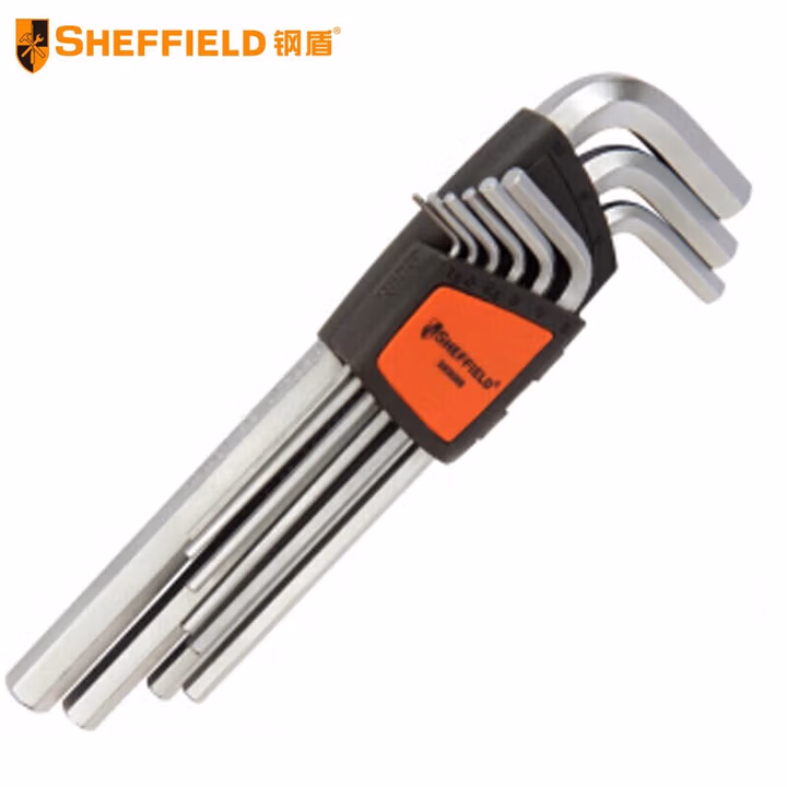 SHEFFIELD/钢盾 9件套公制加长内六角扳手 S050008