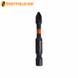 SHEFFIELD/钢盾 10件套6.3mm系列50mm长抗冲击十字旋具头PH1 S054006