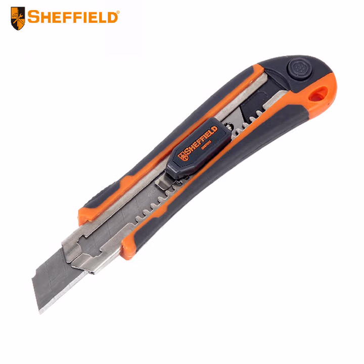 SHEFFIELD/钢盾 18mm高级快换刀片型美工刀（含2片备用刀片） S067015