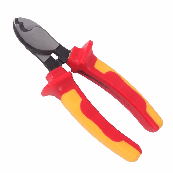 SHEFFIELD/钢盾 双色柄绝缘电缆钳150mm S150001