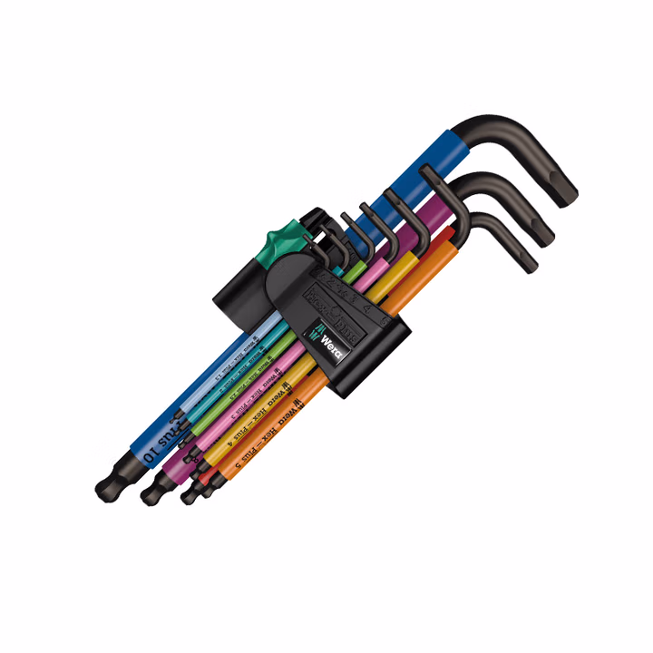 WERA/维拉 内六角扳手组套950/9 Hex-Plus Multicolour Imperial 3 05022641001