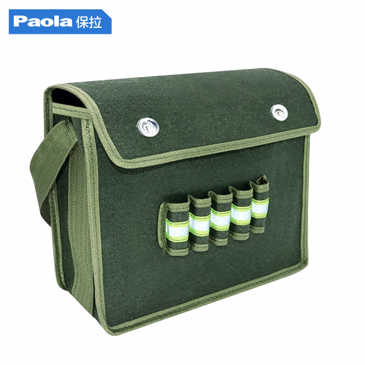 Paola/保拉 帆布带反光条电工包 9470