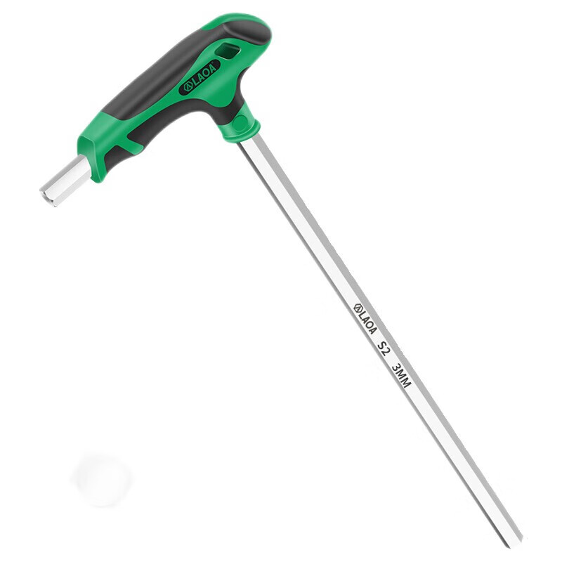 LAOA/老A 加长双色柄T型平头内六角扳手2MM LA152300