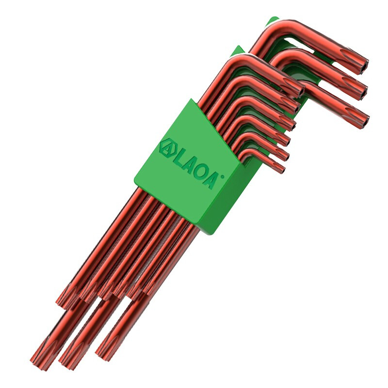 LAOA/老A 9PCS古铜标准梅花内六角扳手 LA620019