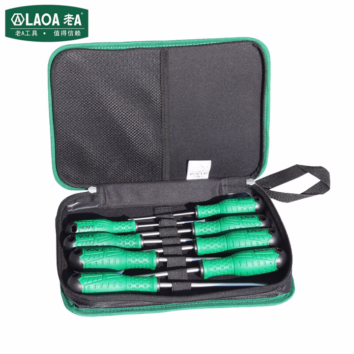 LAOA/老A 8件套双色柄螺丝批套装 LA618508