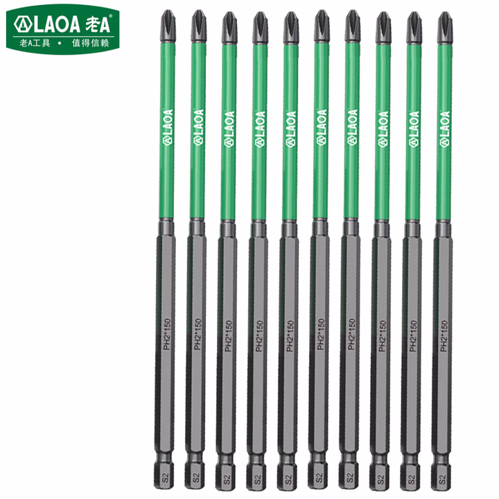 LAOA/老A 1/4＂系列冲击批 十字单头批头 150*5*4.5 LA617004