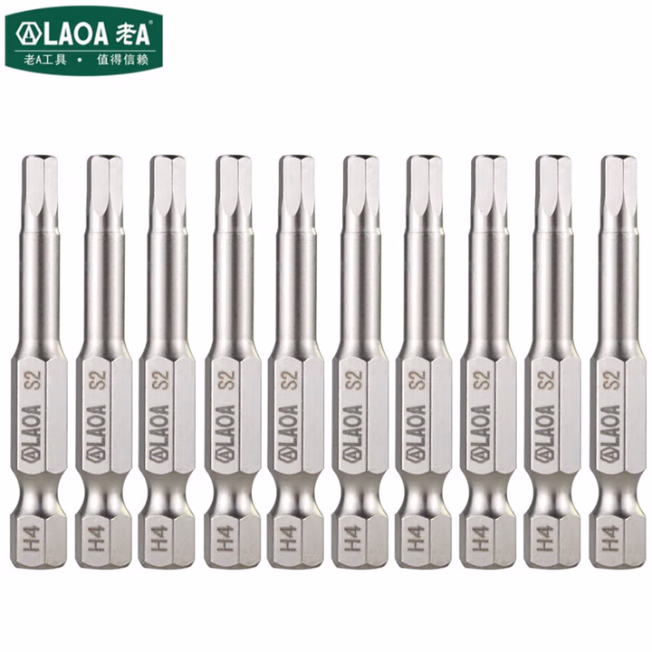 LAOA/老A 2PCS 1/4＂系列内六角批嘴批头 H4.0 LA619H40
