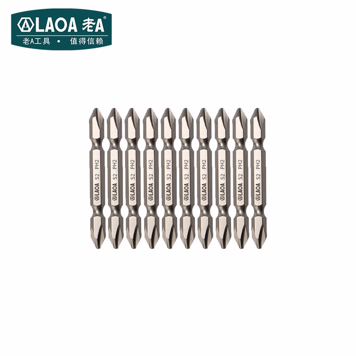 LAOA/老A 2PCS 1/4＂系列双头风批嘴65MM LA619110