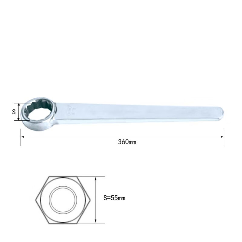 BOFANG/渤防 不锈钢直柄梅花扳手 5002-55