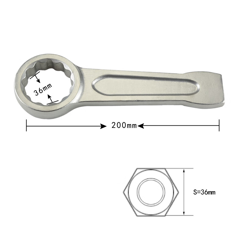 BOFANG/渤防 不锈钢敲击梅花扳手 5001-36