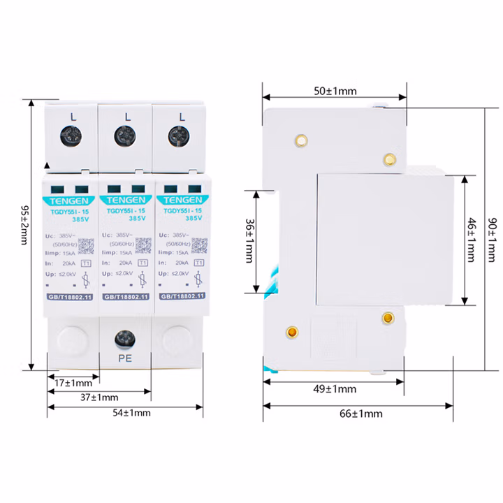 TENGEN/天正 电涌保护器 TGDY55I-25 385V 1P(祥云3.0)