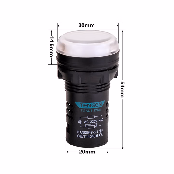 TENGEN/天正 信号灯 TGAD1-22DE AC/DC48V白(祥云3.0)